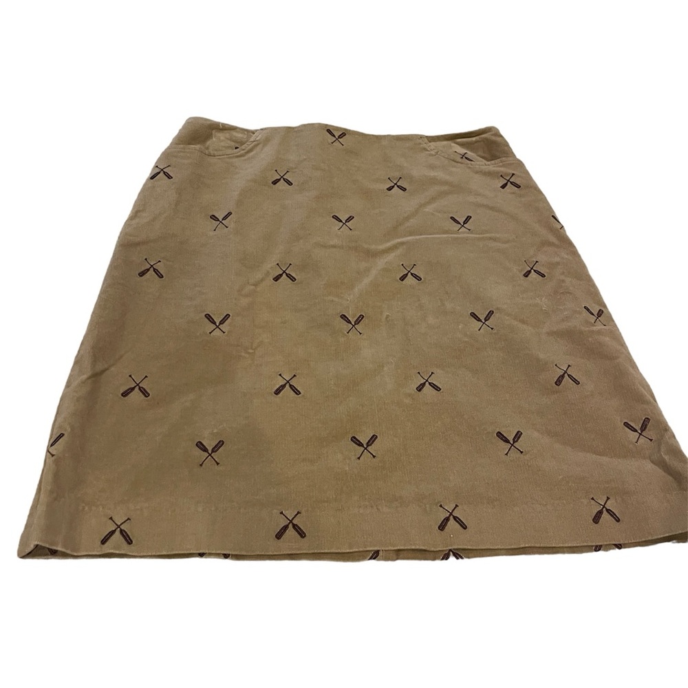 Lilly Pulitzer Tan Skirt with Brown Golf Club Print